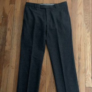 Charles Tyrwhitt Slim Charcoal Flannel Trousers
